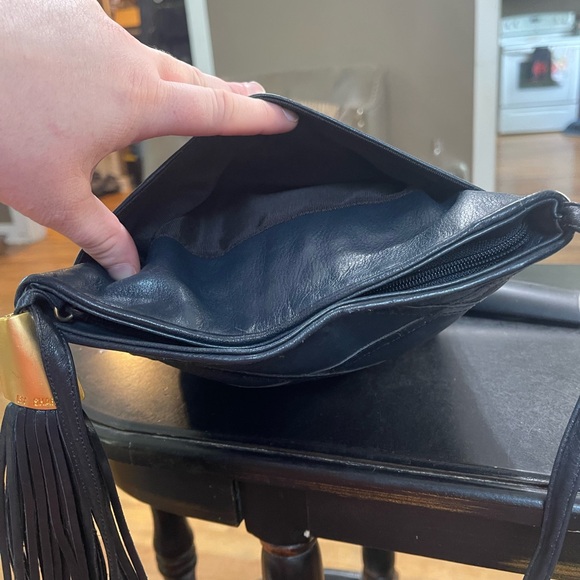 Sharif Vintage Navy Blue Crossbody Bag with a Tassel - Picture 7 of 12